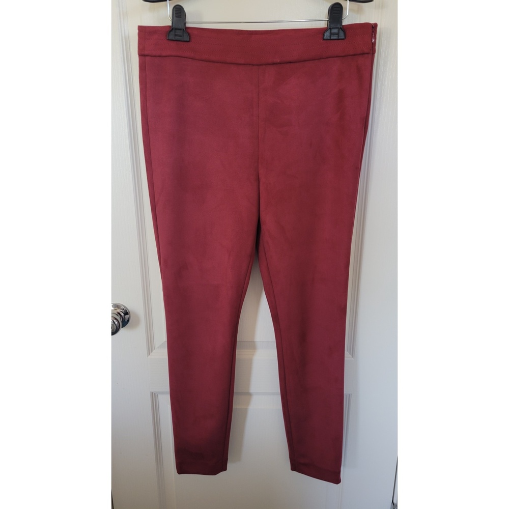 Women's LOFT Leggings in Faux Suede Red Pants